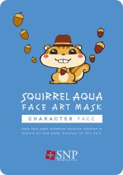 SNP Squirrel Aqua Face Art Mask
